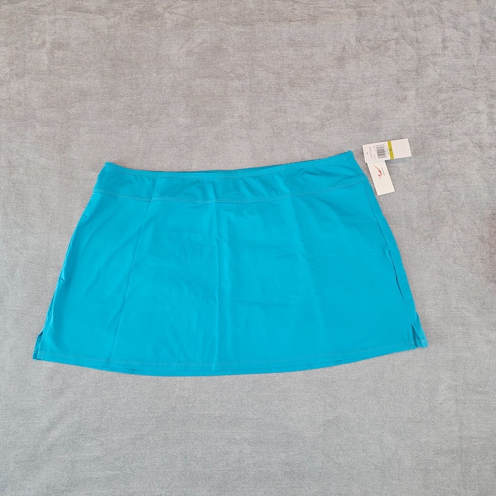 Jantzen Side Slit Swim Overskirt Ideal Teal Aqua Size 14 New